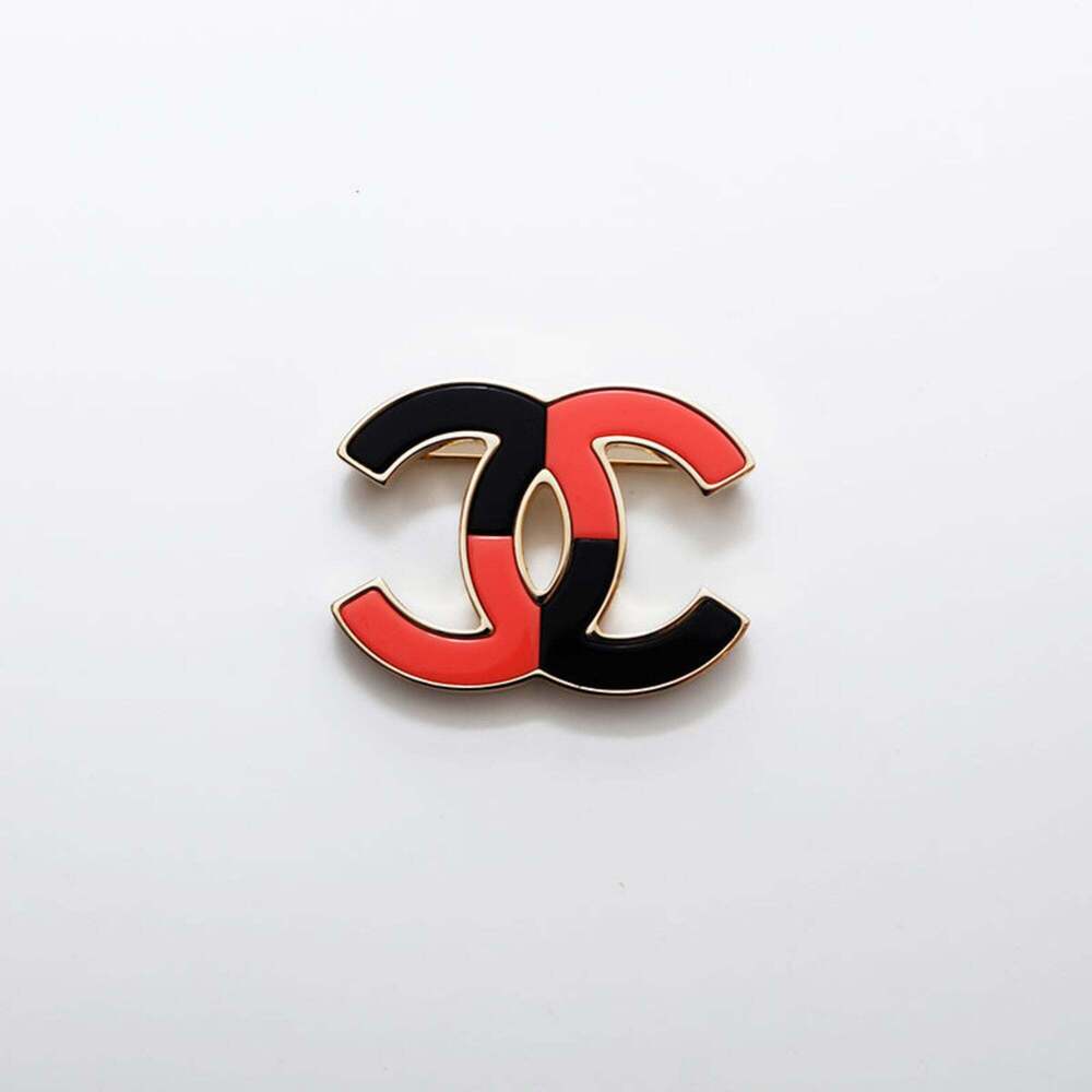 CHANEL Authentic Gold Logo Brooch - Picture 1 of 8